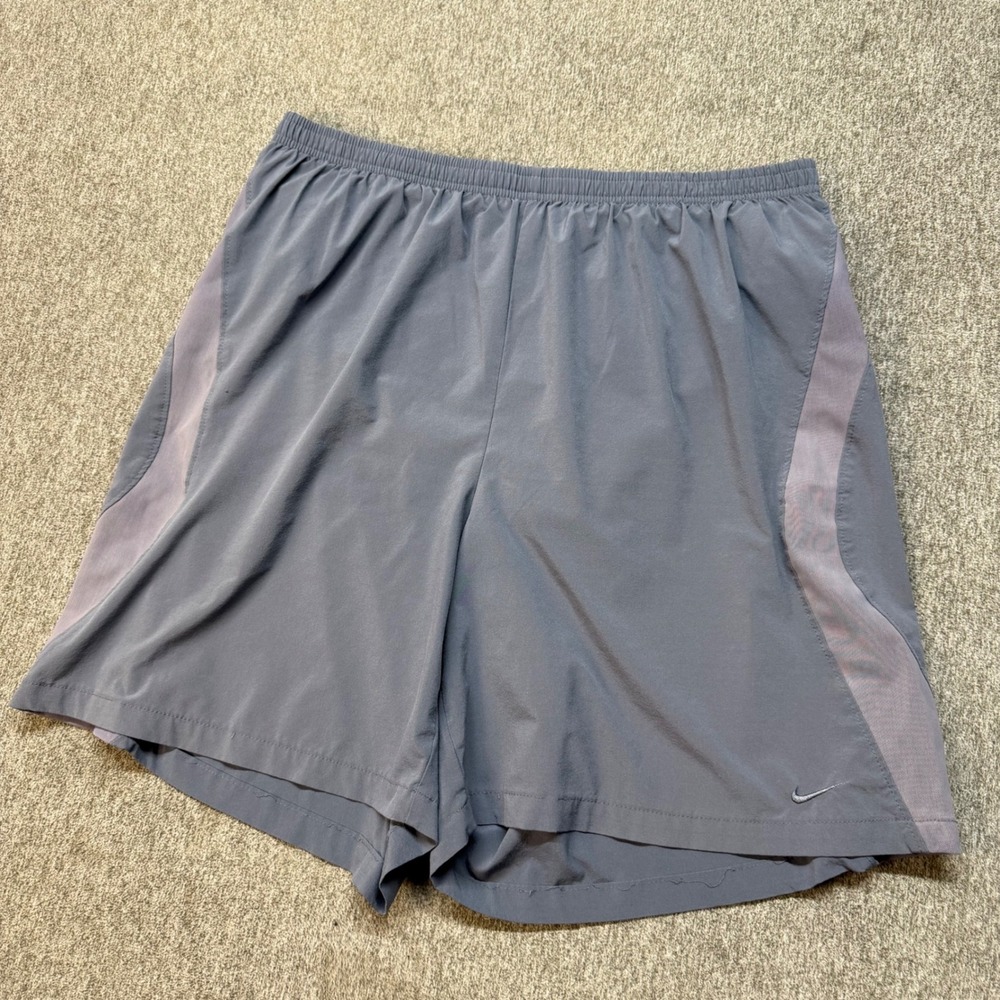 Nike Mens XL Gray Dri-FIT Running Shorts Mesh Side Panels 111860